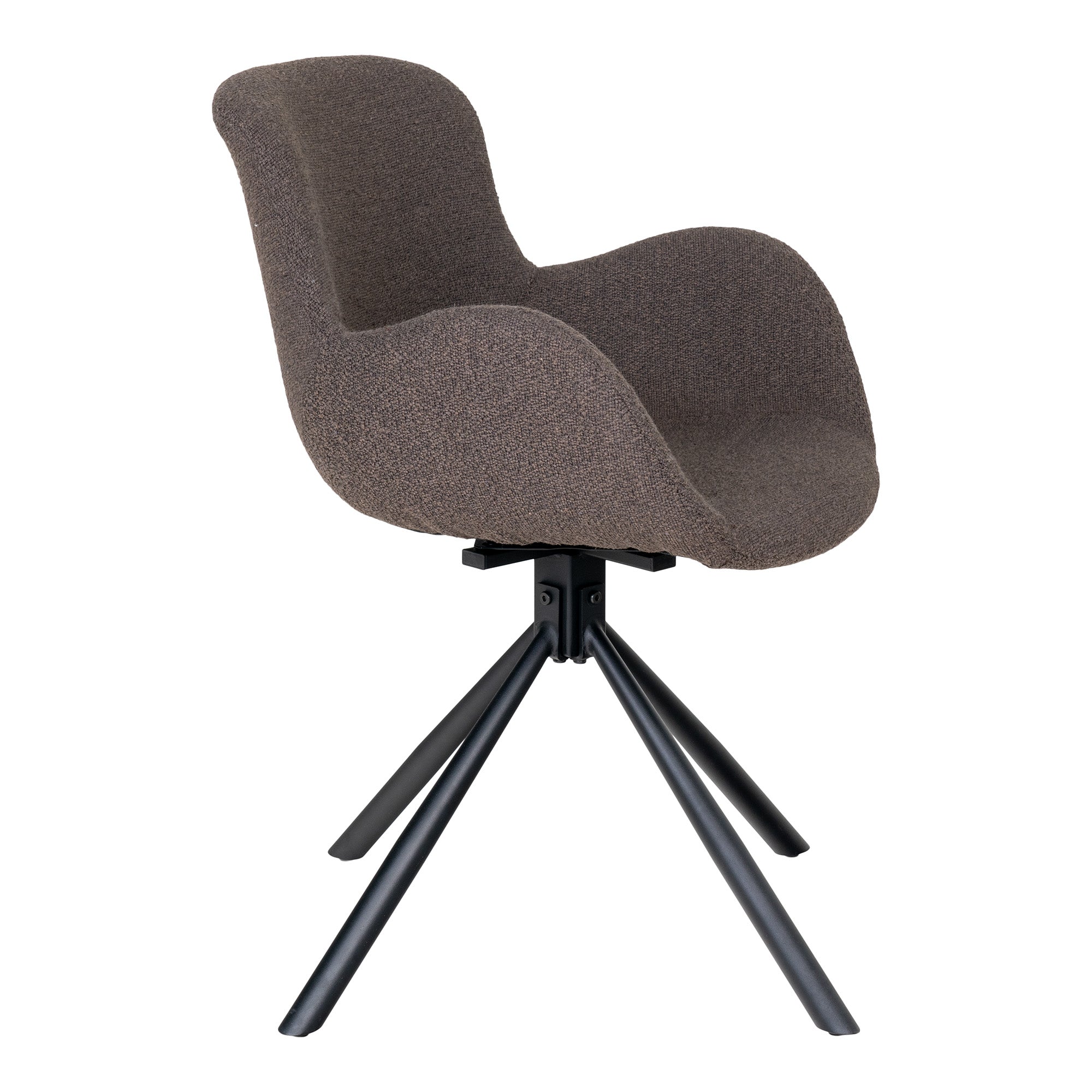 Matstol med Vridbar AMORIM Bouclé 58x59x82,50 Mushroom-2st