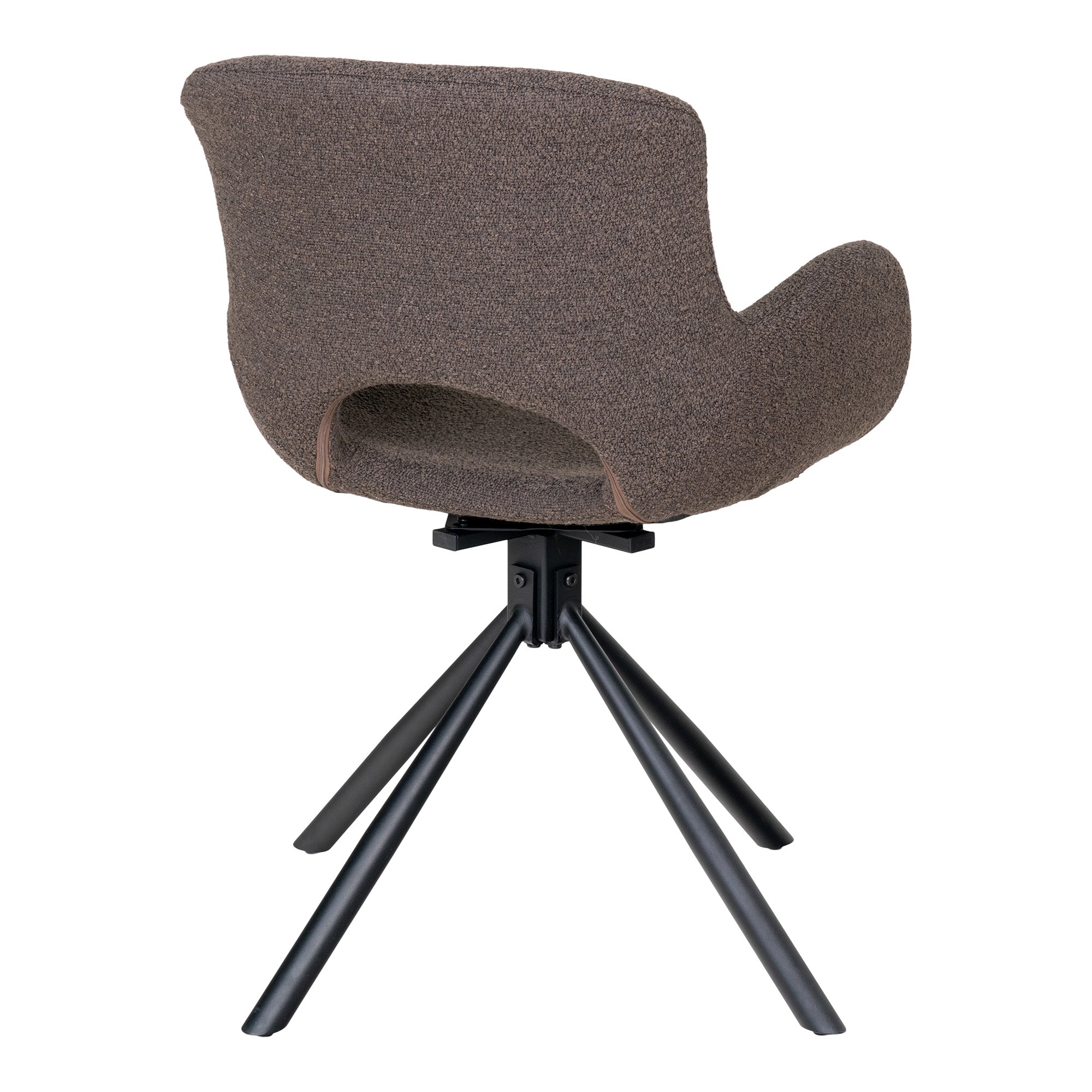 Matstol med Vridbar AMORIM Bouclé 58x59x82,50 Mushroom-2st