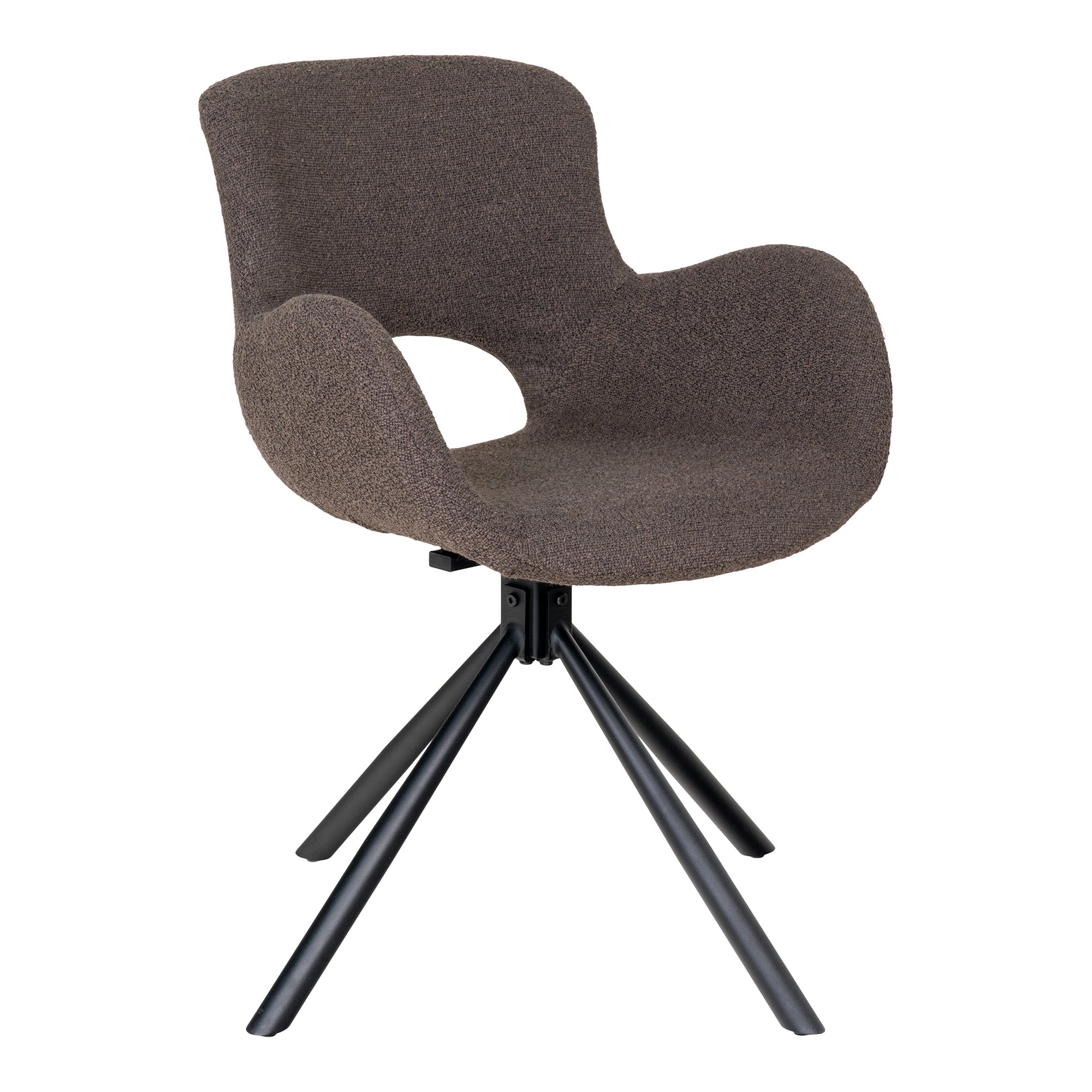 Matstol med Vridbar AMORIM Bouclé 58x59x82,50 Mushroom-2st