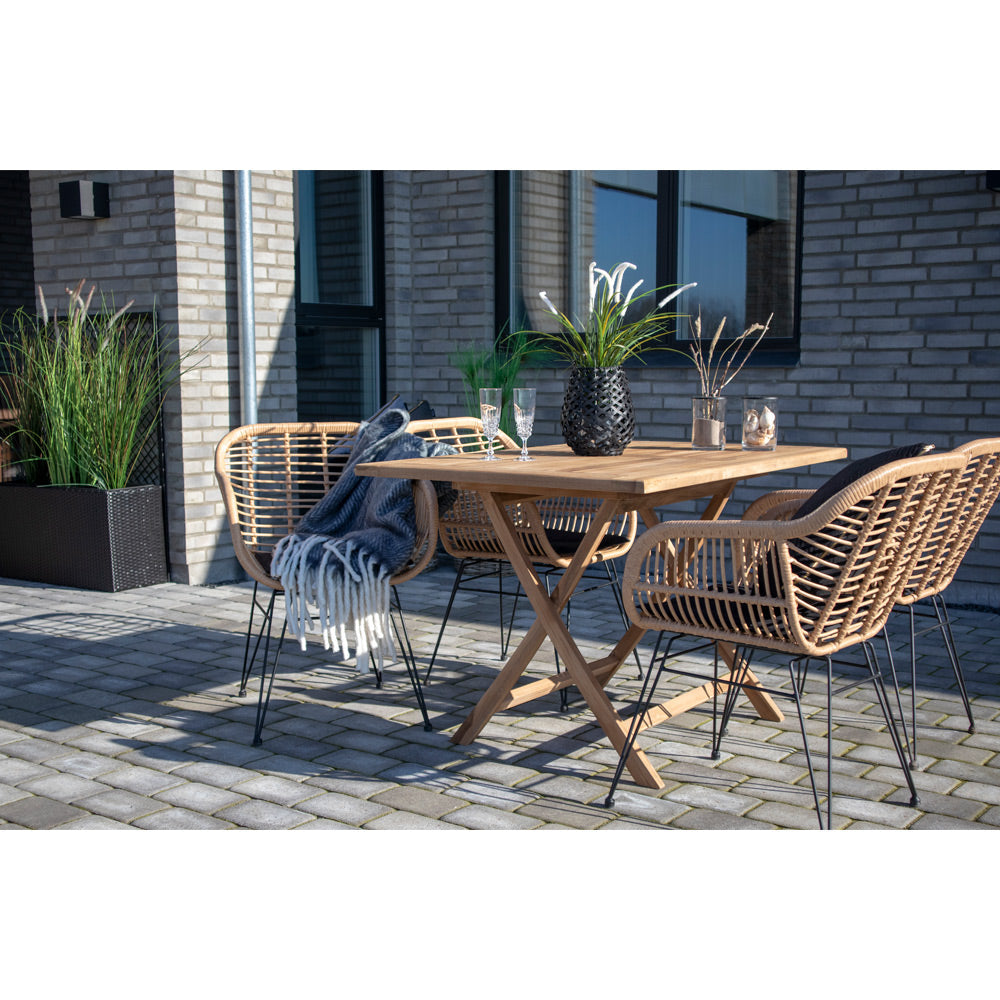 Fåtöljer TRIESTE PU Rattan 65x63x58 Natur-2st