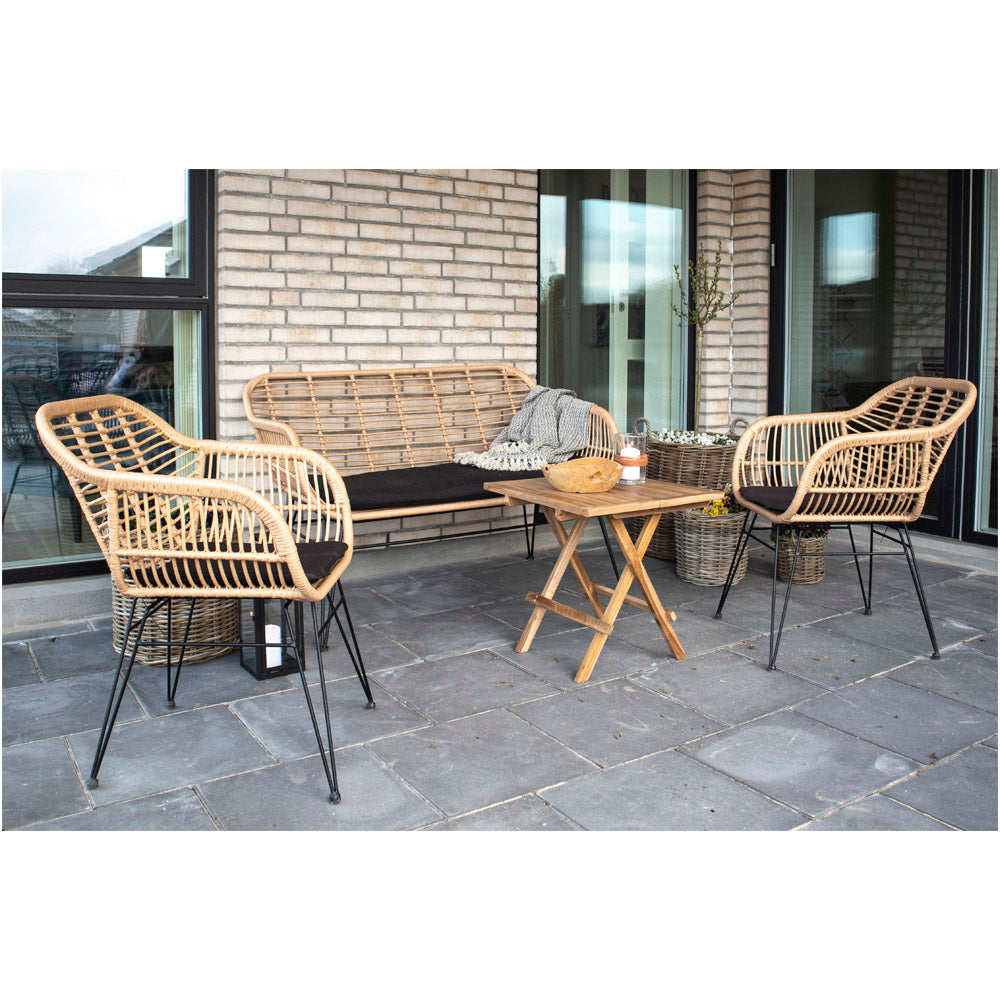 Fåtöljer TRIESTE PU Rattan 65x63x58 Natur-2st