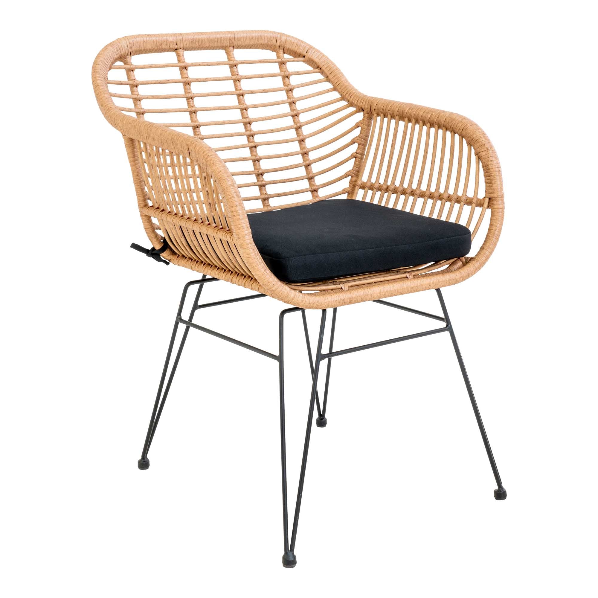 Fåtöljer TRIESTE PU Rattan 65x63x58 Natur-2st