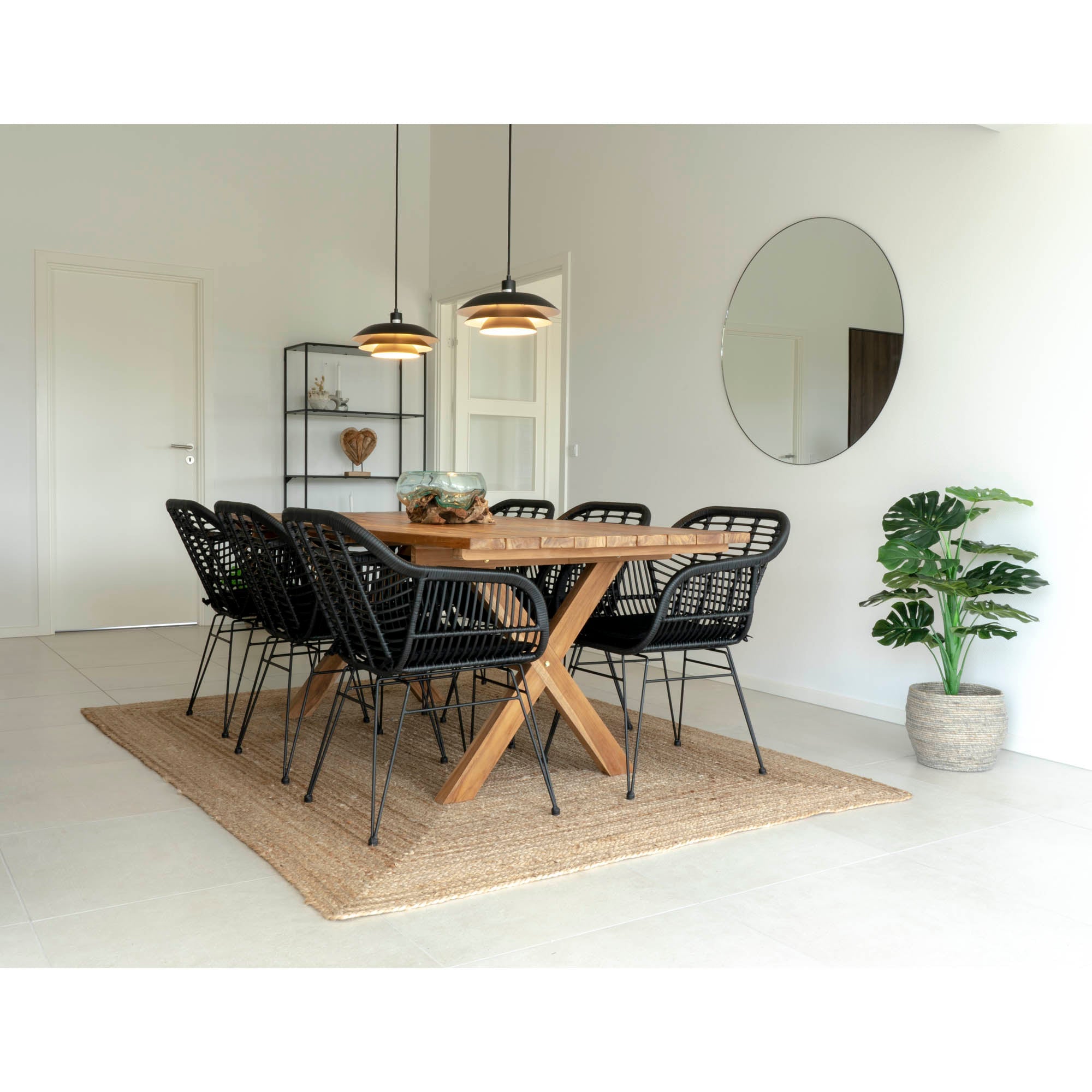 Fåtöljer TRIESTE PU Rattan 65x63x58 Svart-2st