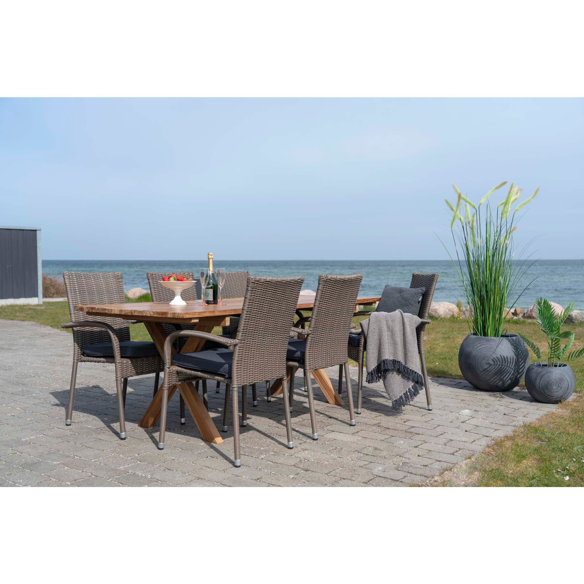 Matstolar PORTLAND Pe Rattan 63x65x95 Natur-2st